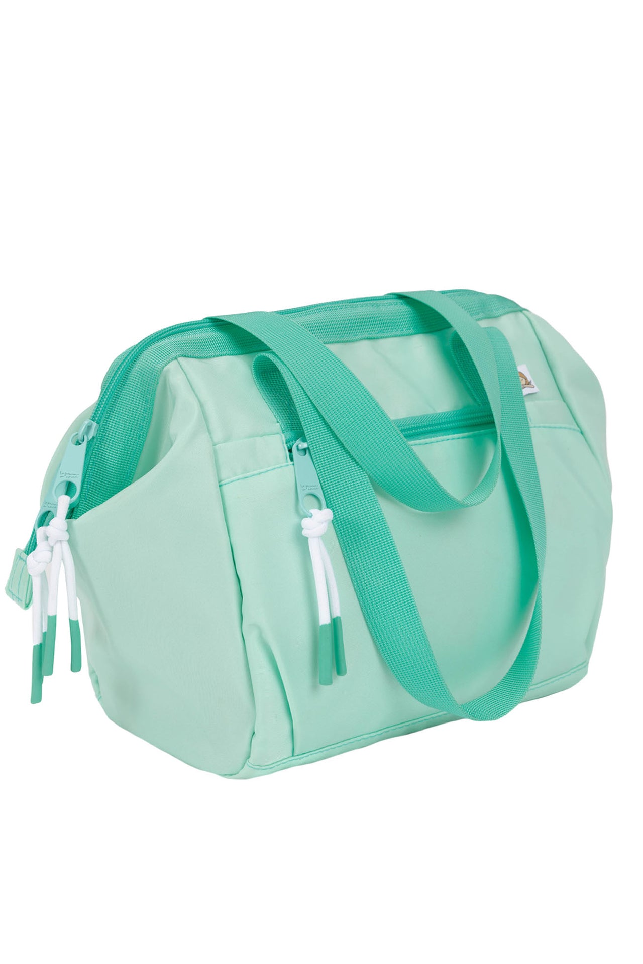LUNCH BAG WITH HANDLES AQUAMARINE - SOFT COLORS