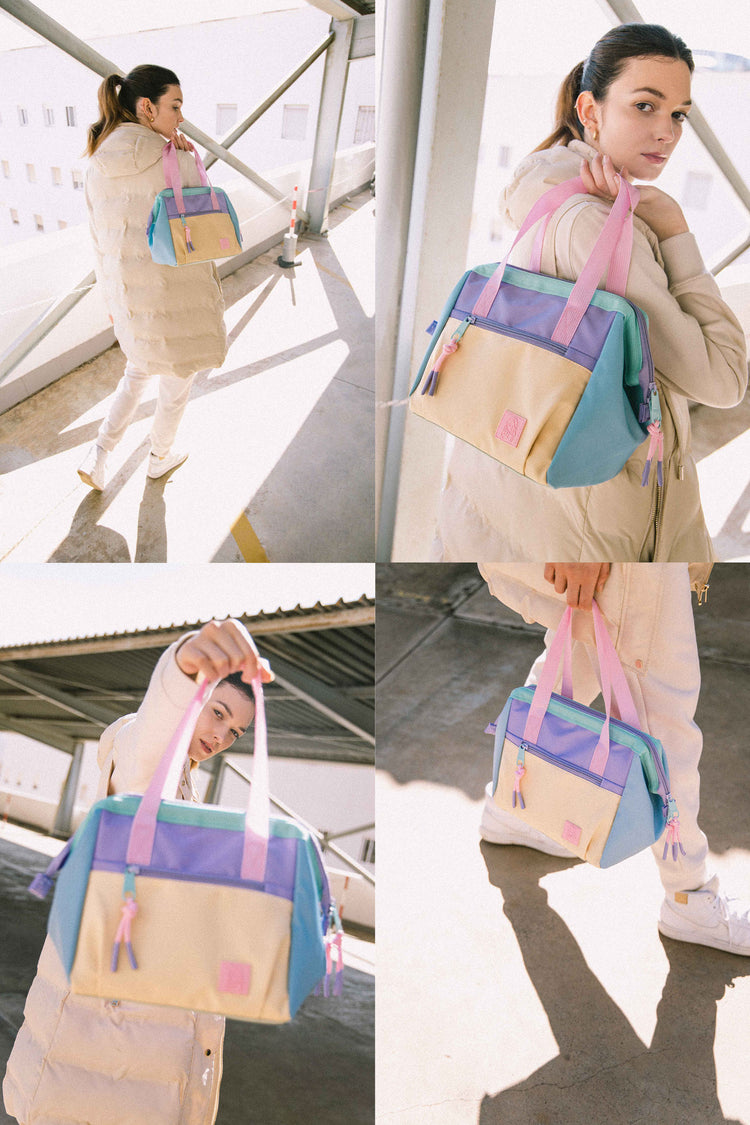 LUNCH BAG WITH HANDLES - COLORBLOCK
